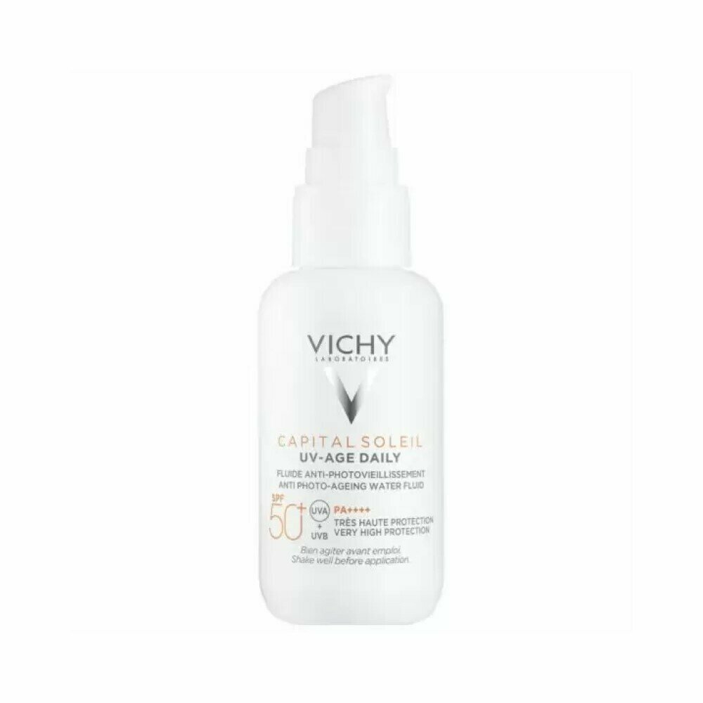 Невесомый солнцезащитный флюид для лица против признаков фотостарения Vichy UV-Age Daily SPF 50+, 40 мл — фото 1