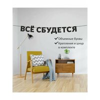 Гирлянда из чёрных букв: оригинальное украшение для комнаты;
Превратите обычное пространство в уникальное с помощью интерьерной гирлянды!  ...