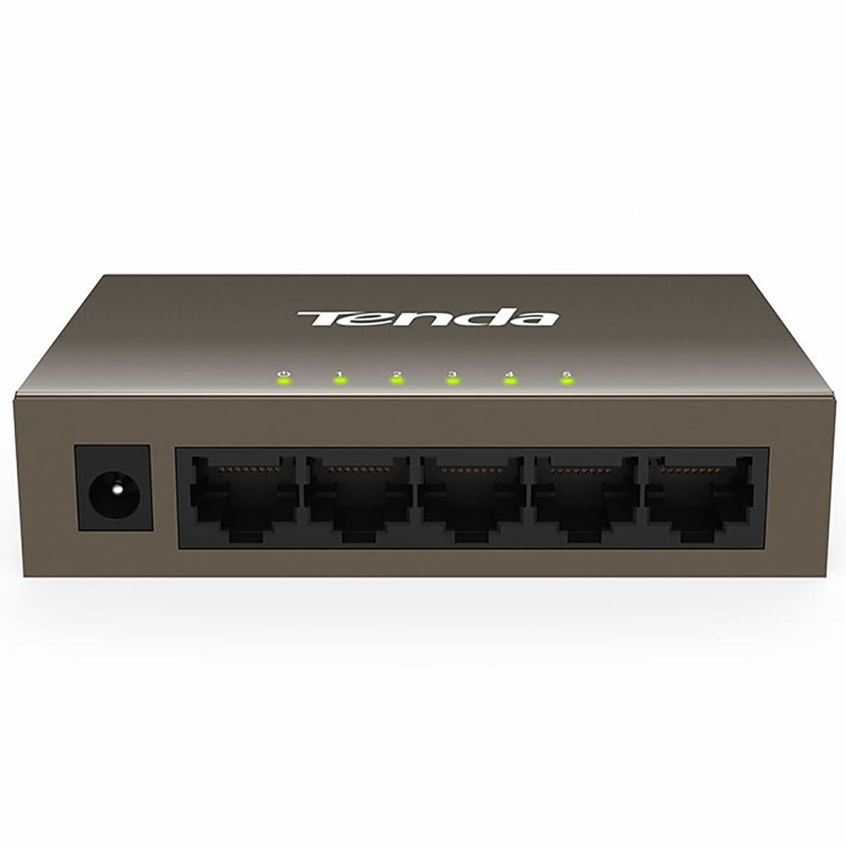 Коммутатор Tenda TEF1005D неуправляемый, 5 портов 5x100 Мбит/с, настольный, металлический корпус