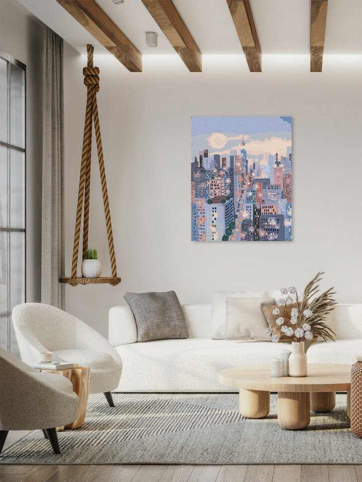 Картина по номерам "Ночь в мегаполисе" — фото 1