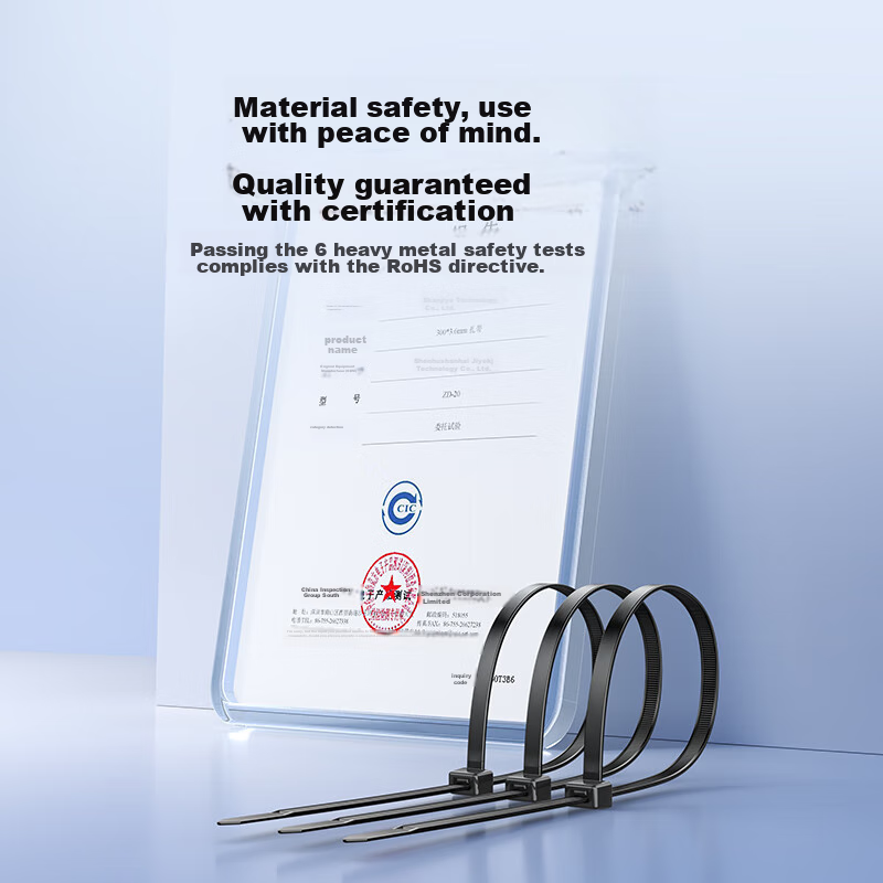 SAMZHE Self-Locking Nylon Cable Ties Large Size 3.6*200mm Wire Management Ties Plastic Bundling Fasteners Binding Straps Black Approximately 200 Pieces/pack ZD-60