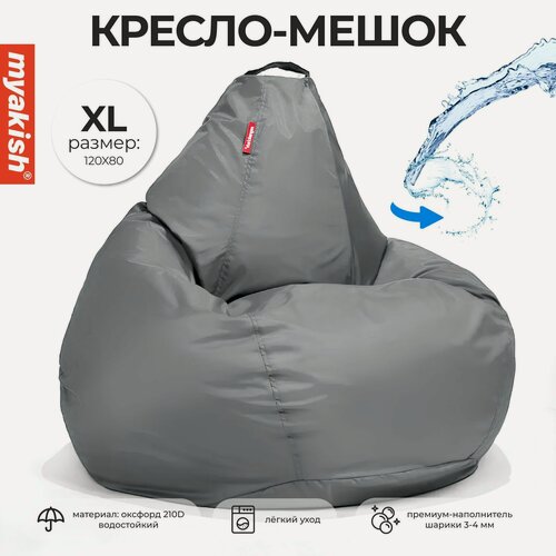 Изображение товара Кресло-мешок Myakish "Оксфорд", XL, серый, оксфорд, пенополистирол, 1,5 кг