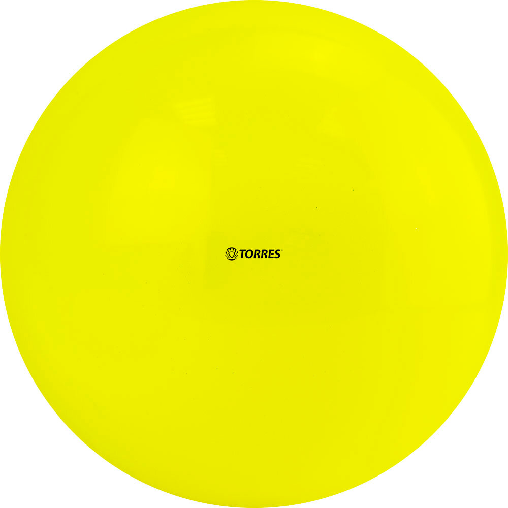 Мяч для художественной гимнастики TORRES AG-19-04 диаметр 19 см желтый