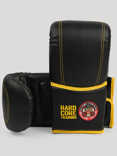 Изображение товара Снарядные боксерские перчатки Hardcore Training Marcello Black/Yellow L/XL