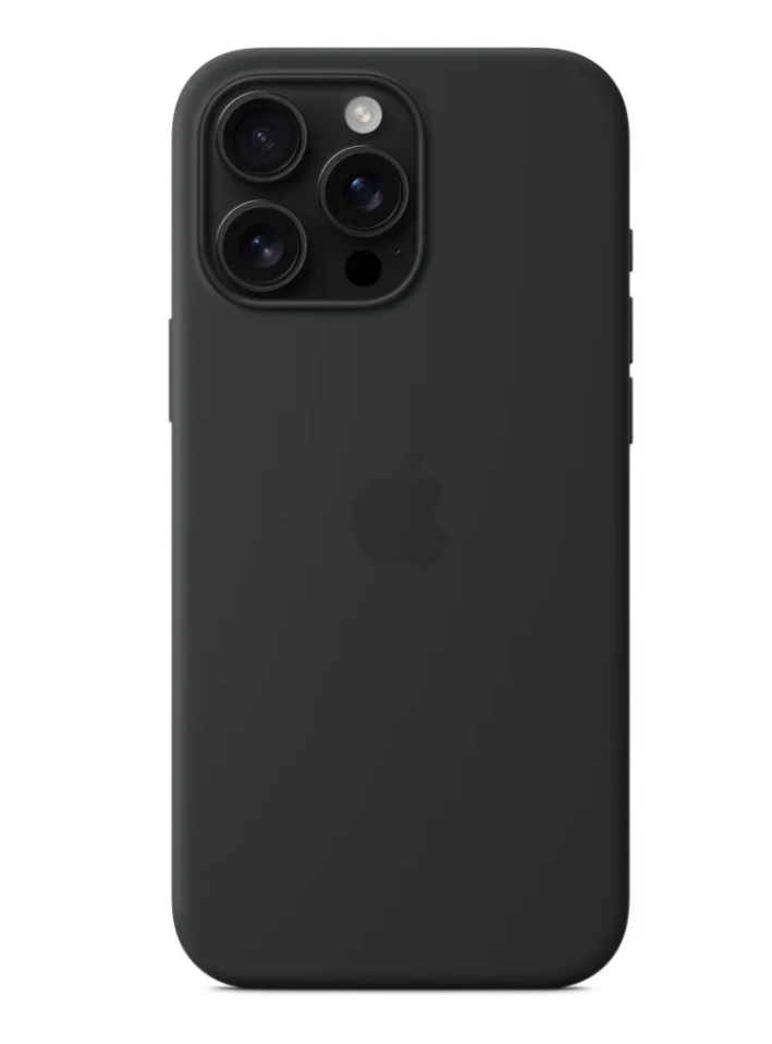 Чехол Силиконовый MagSafe для iPhone 16 Pro, Silicone case MagSafe для айфон 16 Про - Черный — фото 1