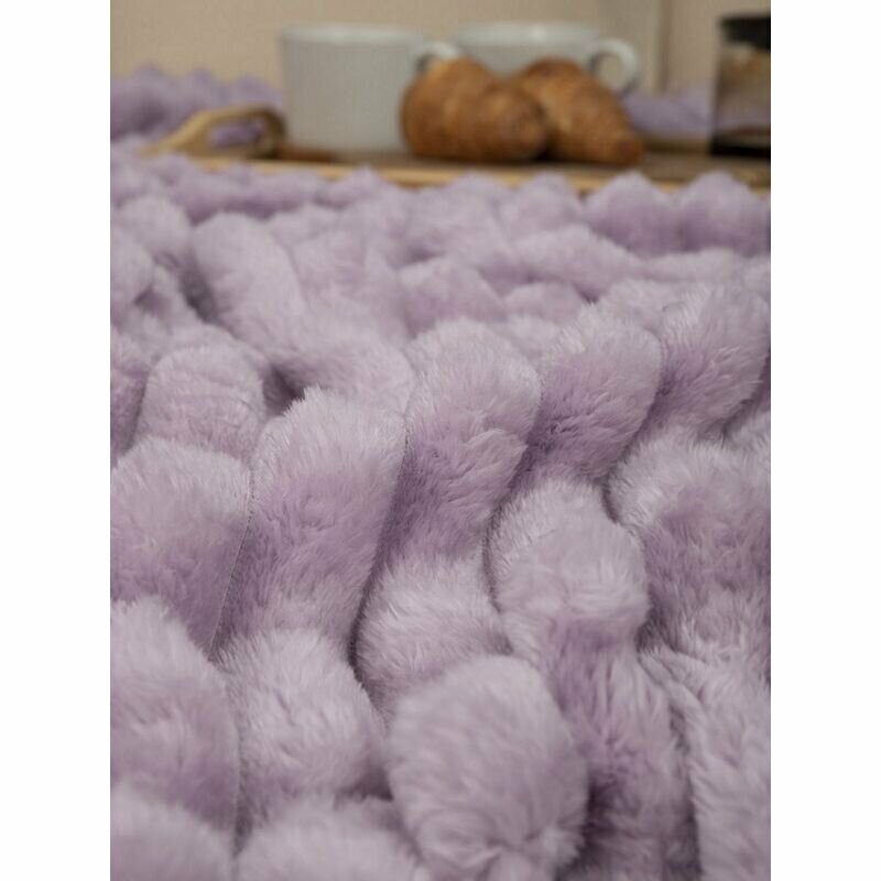 Плед Texrepublic Velvet фланель 200х220 см сиреневый 1998592