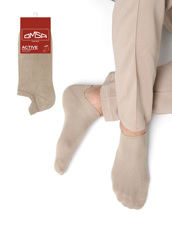 Носки спортивные Omsa Active 124, размер 39/41, beige
