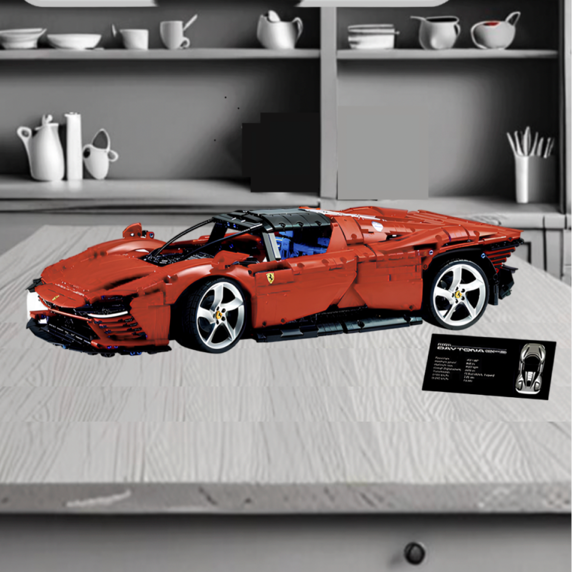 Конструктор Спорткар Ferrari Daytona SP3 - 3778 деталей/совместим с Lego Technic — фото 1