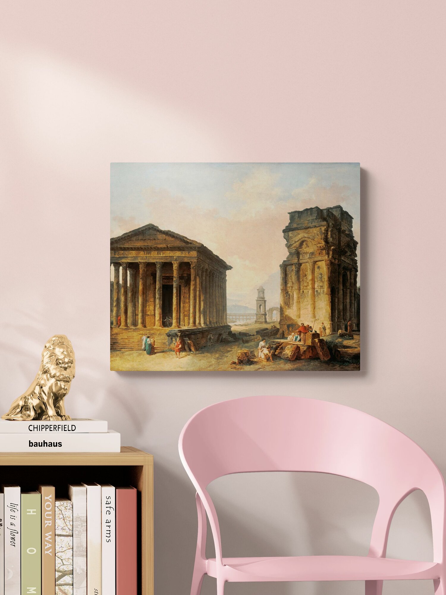 Юбер Робер "Руины храма в Ниме". Картина 50х40 — фото 1