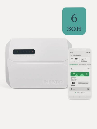 Изображение товара Контроллер полива INKBIRD IIC-600-WIFI, 6 зон полива, поддержка WI-FI