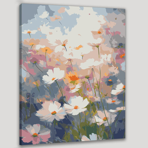 Изображение товара Картина по номерам 40x50 см, цифровая картина, цветочный сад, яркие краски, нежные лепестки, калейдоскоп цветов