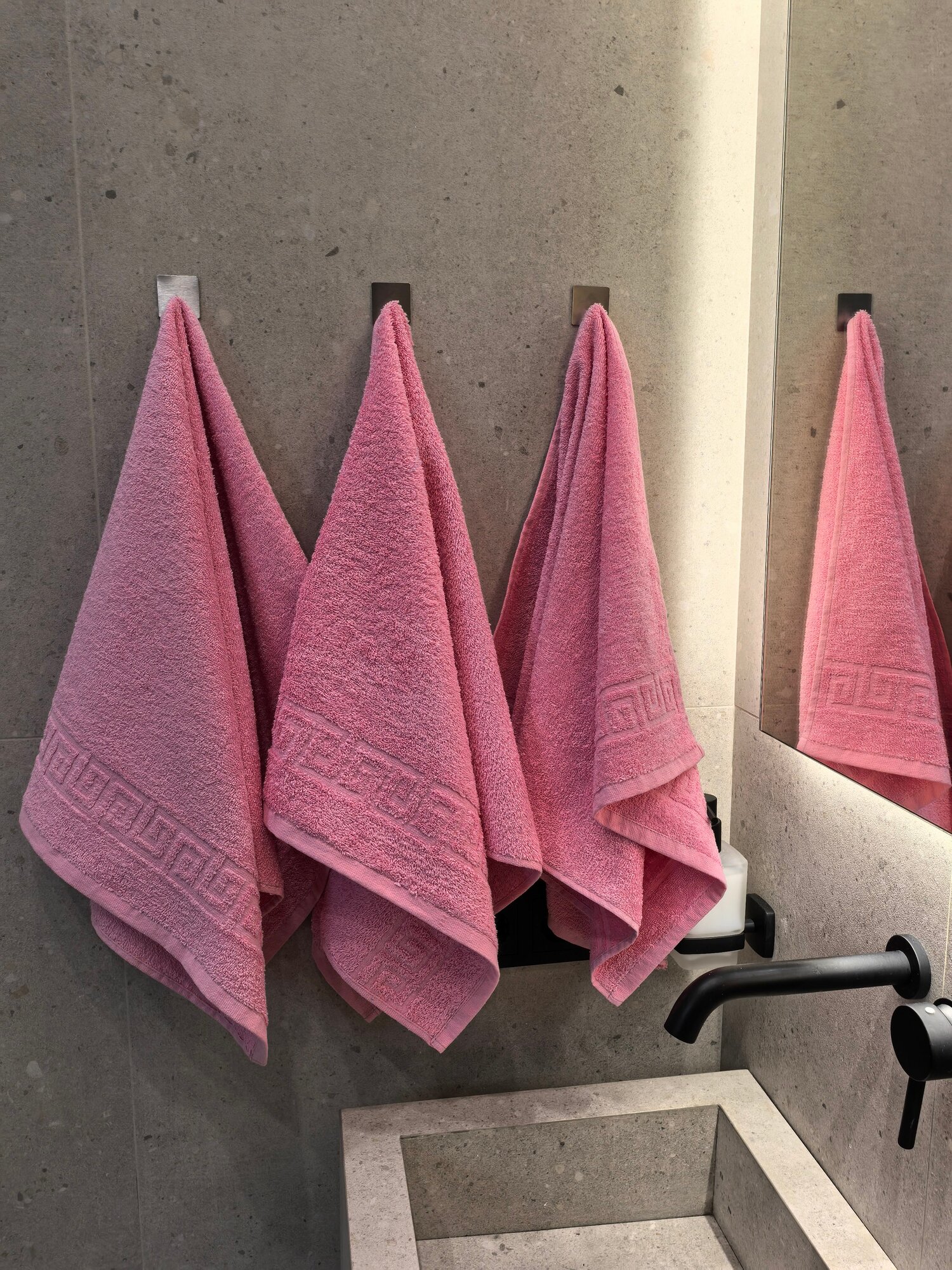 Набор махровых полотенец LUCKY HOME 50x90 светло-розовый, 3шт, м102-102-102, плотность 430 — фото 1