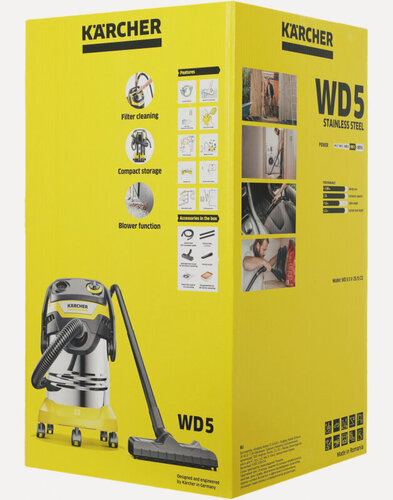 Изображение товара Строительный пылесос Karcher WD 5 S V-25/5/22 желтый (1.628-350.0)