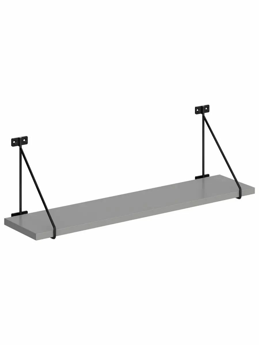 Настенная навесная полка для книг COFFEE SH4 BAR  серый  66х16х20 см