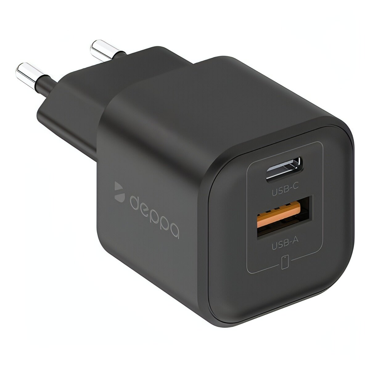 Сетевое зарядное устройство Deppa USB-C + USB-A GaN (11460)