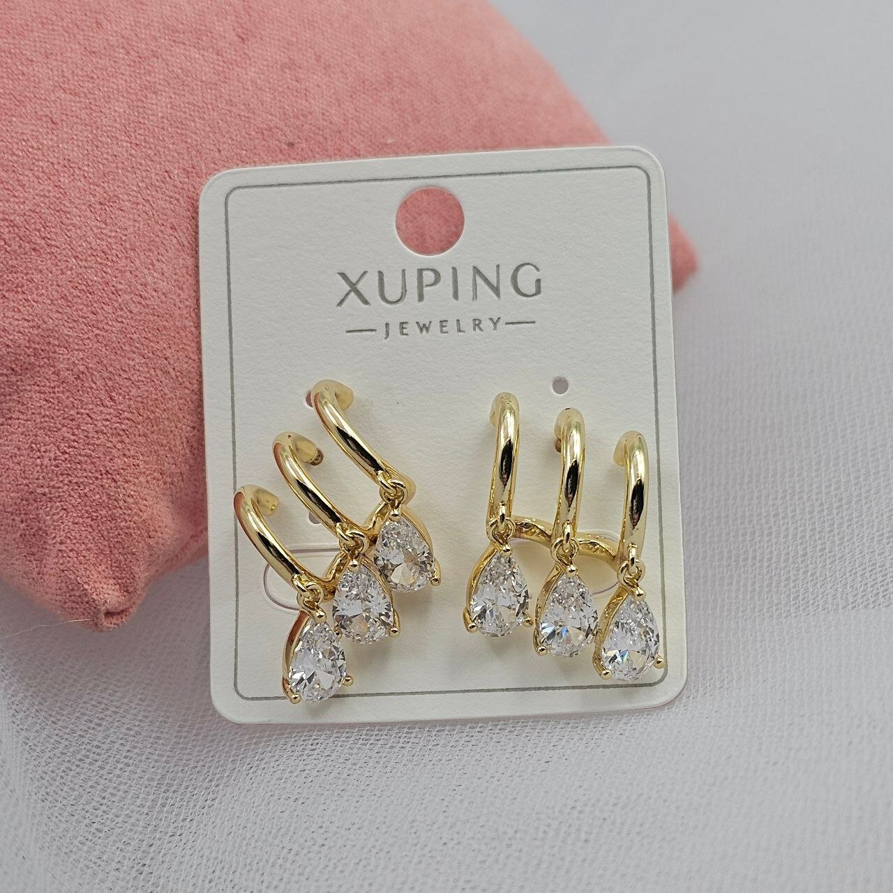 Моносерьга XUPING JEWELRY, золотой