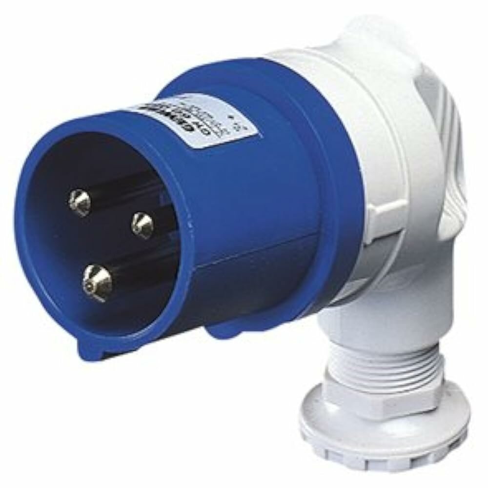 Вилка кабельная угловая 90° IP44 - 2К+З 16A 200-250В 50/60Гц синий цвет Gewiss Италия