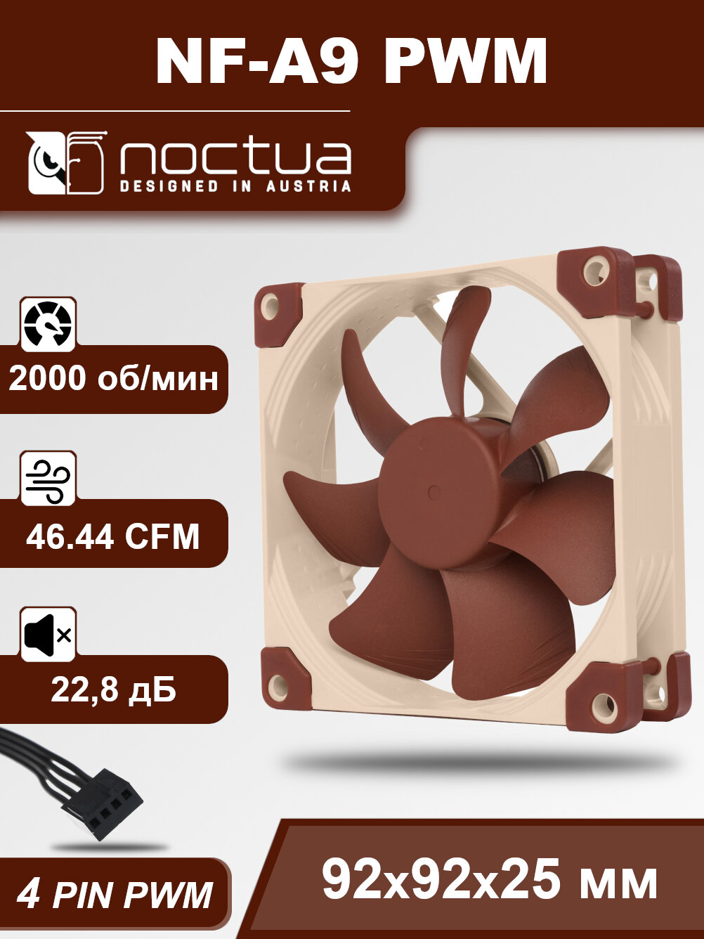 Корпусный вентилятор Noctua NF-A9 PWM