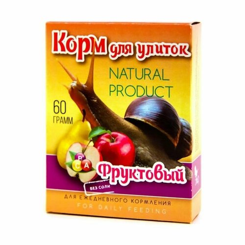 Корм для улиток Эльф "Фруктовый", повседневный, коробка 60г