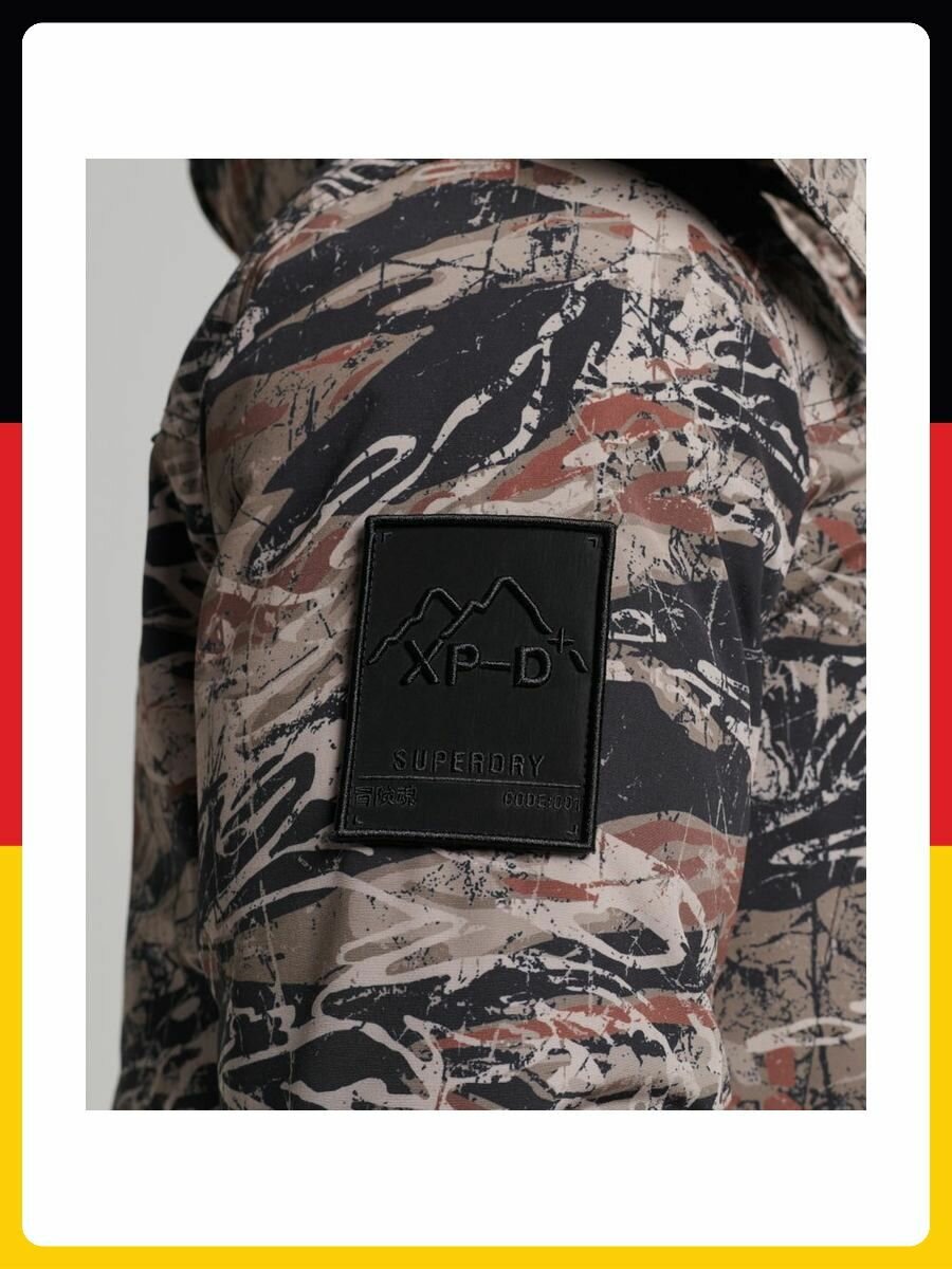 Пуховик Superdry Базовая коллекция, размер _M, коричневый