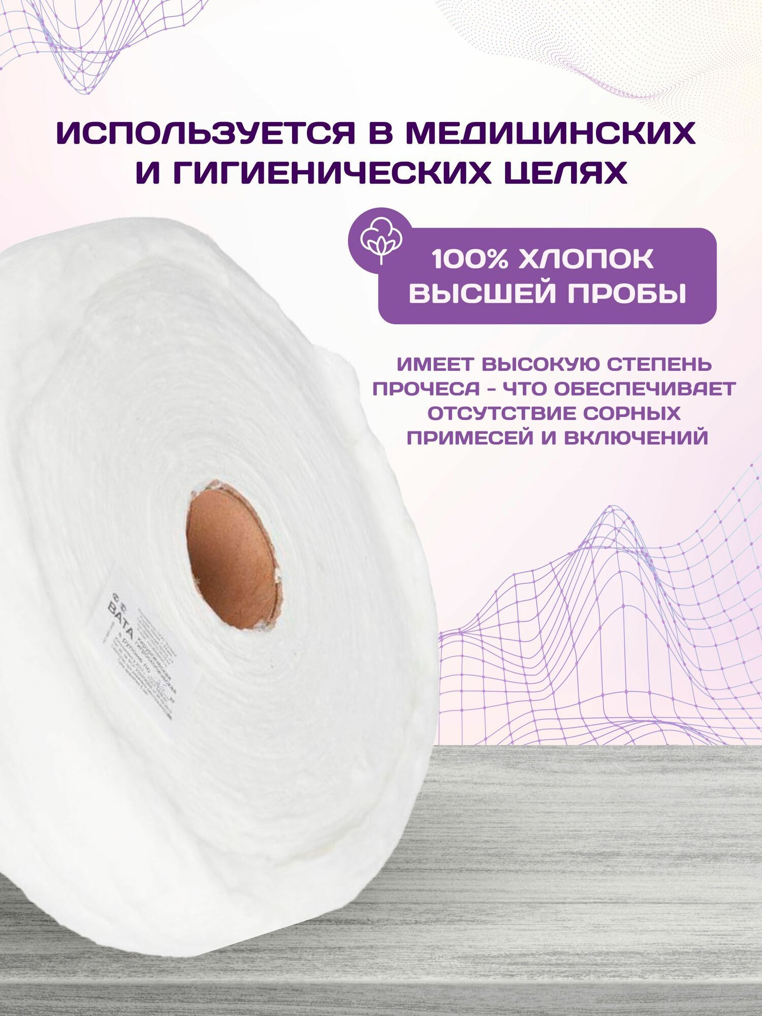 Картинки Вата медицинская, хирургическая, нестерильная, Емельянъ Савостинъ, 2.5 кг