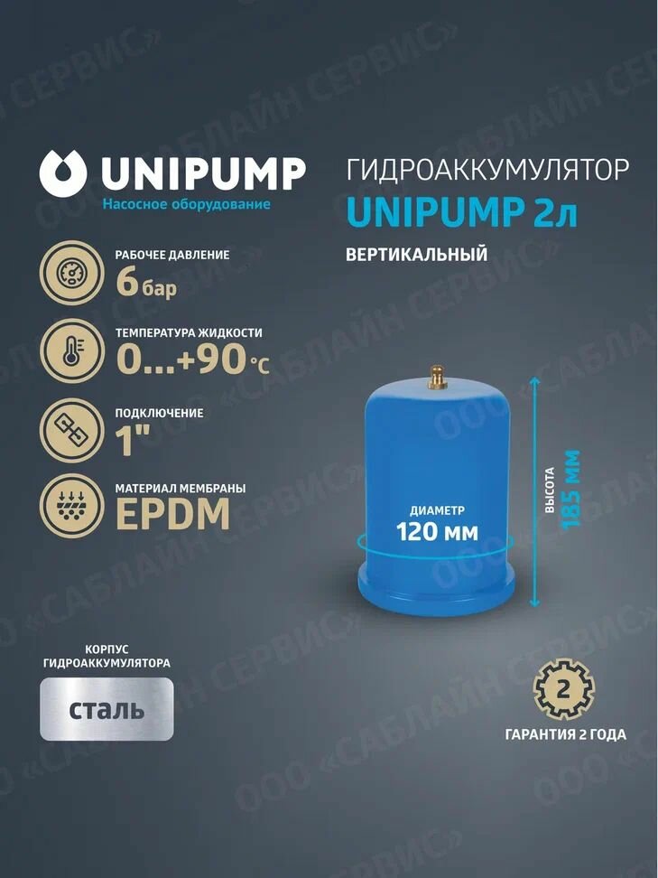 Гидроаккумулятор 2 л вертикальный