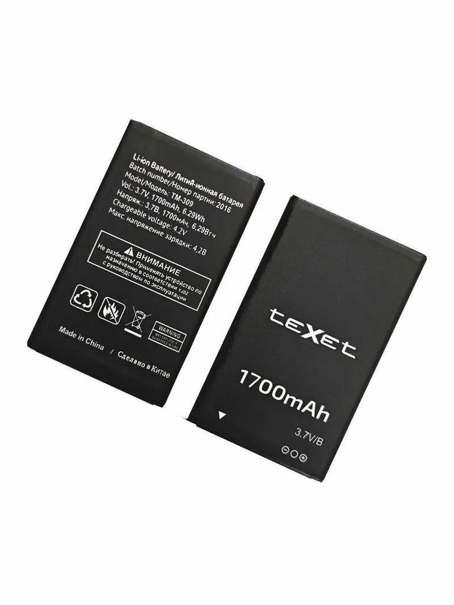 Аккумулятор titan-mobile для Texet TM-301, TM-309, Li-ion, 1700 мА·ч