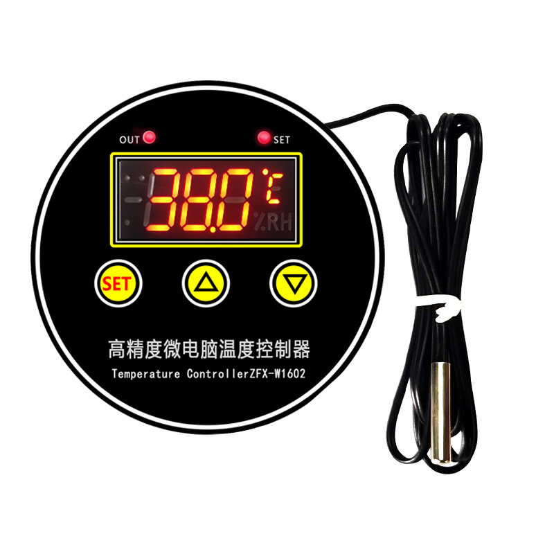 Высокоточный микрокомпьютерный регулятор температуры круглый цифровой дисплей термостат круглый цифровой встроенный