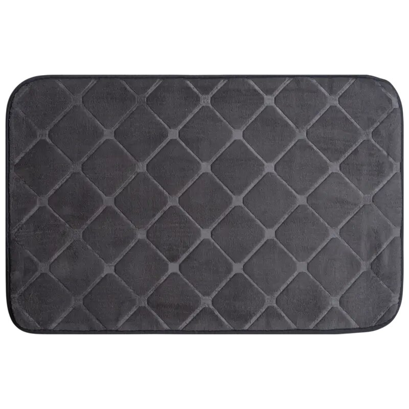 Коврик для ванной Vidage Ларго 50x80 см цвет темно-серый