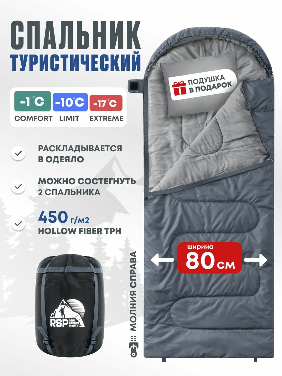 Спальный мешок RSP Sleep 450 R RipStop 2025 (220*80 см, молния справа)