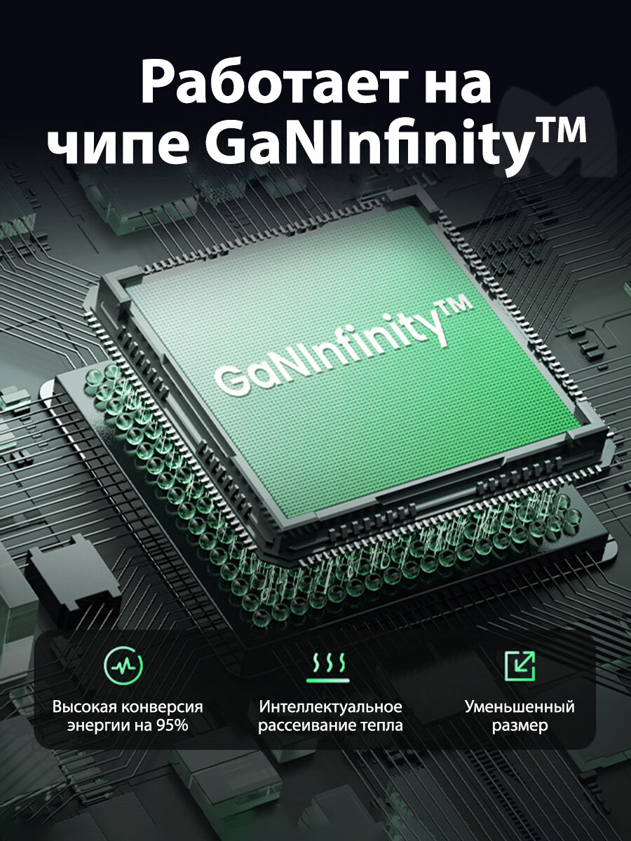 Сетевое зарядное устройство X503 Ugreen, 30W, GaN, USB-C, PD, цвет серый (35041) — фото 1
