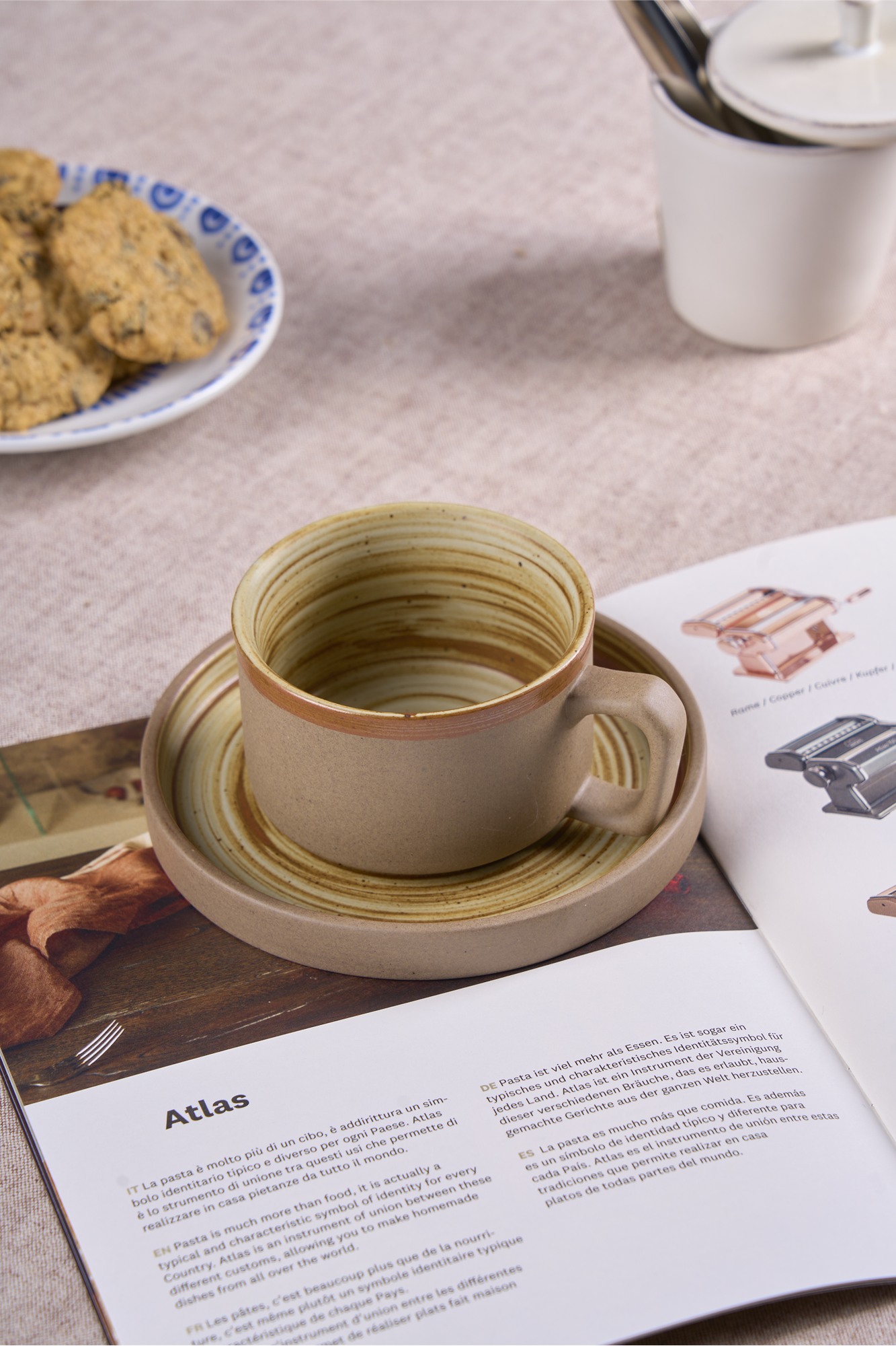 Чайная и Кофейная пара матовая керамическая, объем 250 мл, TEACUP6