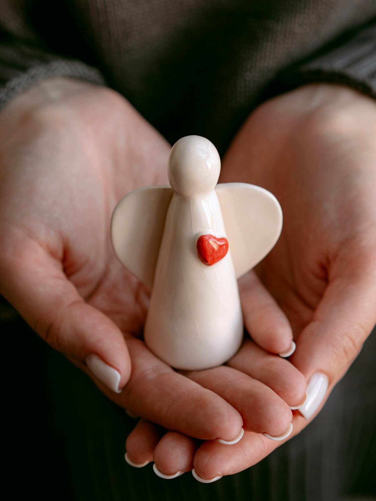 Ангел керамический благое дело 8 см.