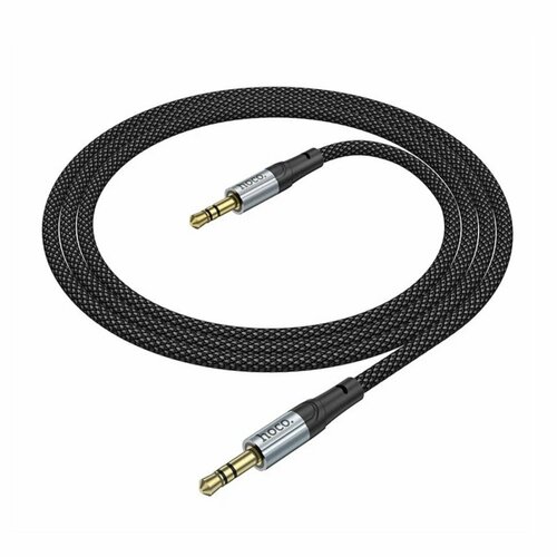 Аудиокабель AUX Hoco UPA26 Mini Jack 3.5 мм - Mini Jack 3.5 мм, 1 м, черный