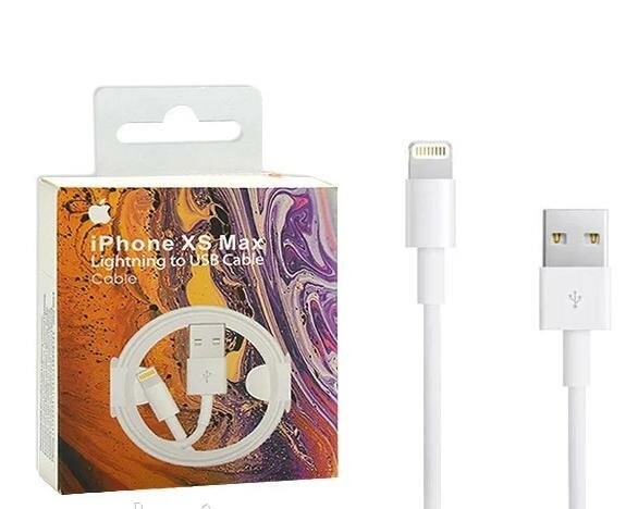 Кабель Apple USB to Lightning, для iPhone, быстрая зарядка, 1м, белый — фото 1