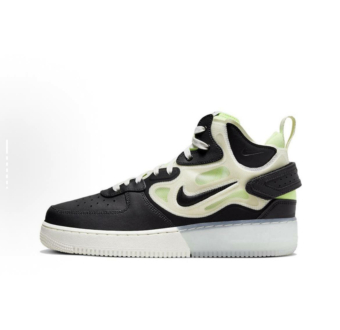 Кроссовки NIKE Air Force 1 Mid React, размер 42,5, зеленый, черный, белый