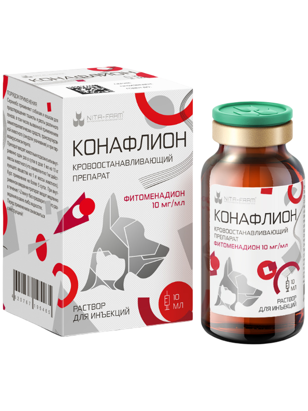 Ветеринарный препарат NITA-FARM Конафлион для собак и кошек 1 уп 10мл