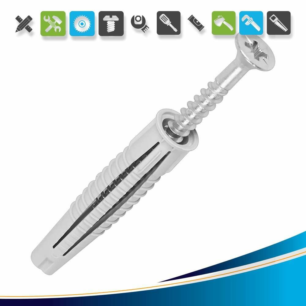 Дюбель потайной Standers PDU N 10x60 мм с шурупом 6x70 мм нейлон 10 шт.