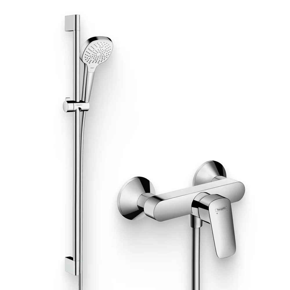 Душевой комплект Смеситель для душа Hansgrohe Logis 71600000 / Гарнитур Croma Select E Multi 26590400