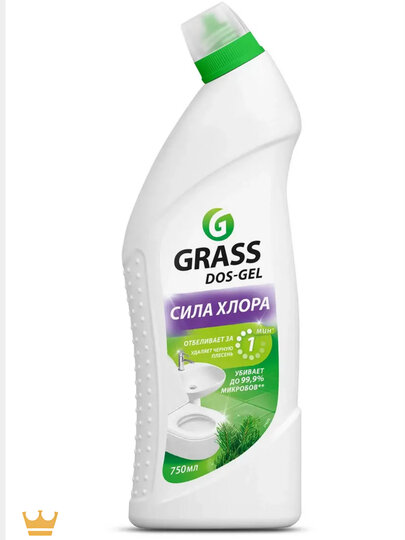Моющее средство GRASS DOS GEL сила хлора 750 МЛ