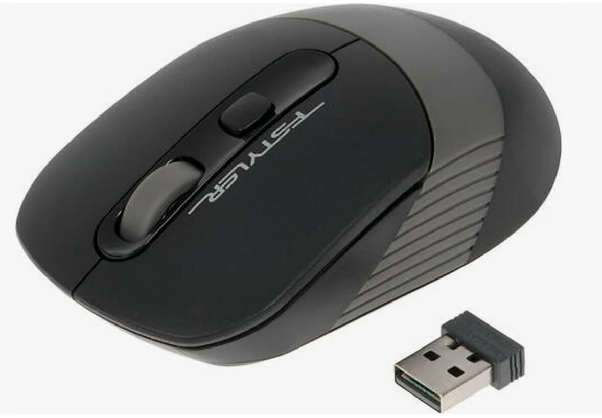 Мышь A4tech "FG10s", беспроводная, радиоканал, 2.4GHz, черная, 2000 dpi