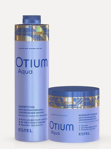Изображение товара ESTEL OTIUM AQUA для интенсивного увлажнения волос, шампунь 1000 мл + маска 300 мл
