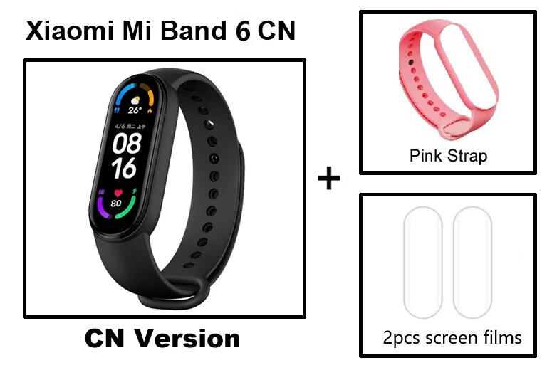 Фотографии Xiaomi Mi Band 6 Smart Wristband AMOLED Blood Oxygen Fitness Traker Heart Rate Bluetooth Waterproof Miband 5