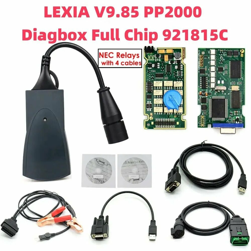 PP2000 LEXIA3 V9.85 921815C Полный чип Peugeot Citroen Автомобильный диагностические инструменты