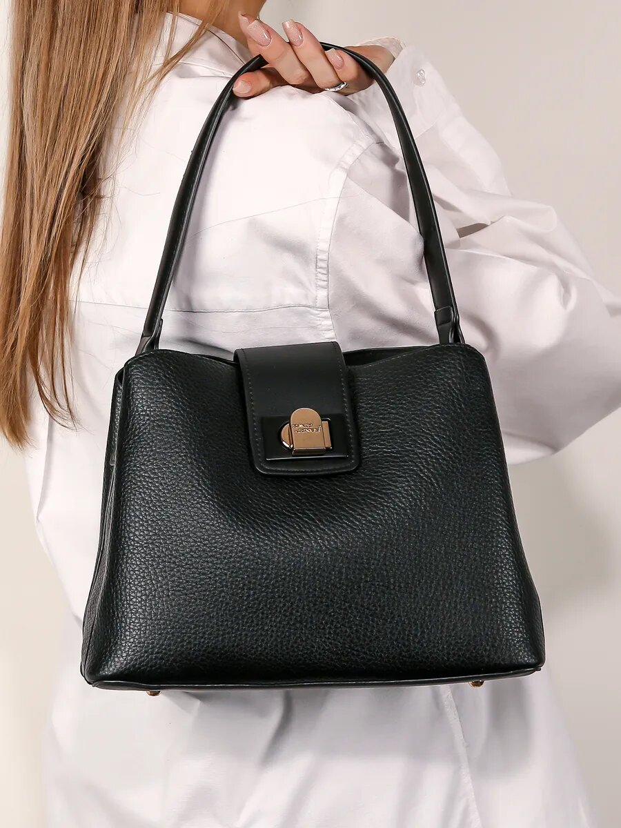 Сумка хобо DAVID JONES, черный — фото 1