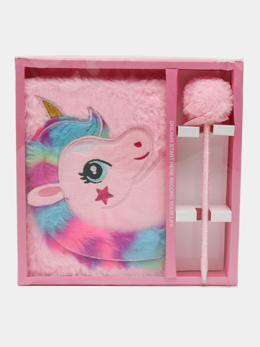 Детский блокнот Золотой рог звездочка на щеке 21470-8, с мехом, А5 формат, 80 листов позволяет легко