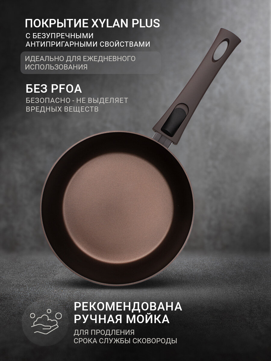 Сковорода TalleR Хюгге TR-44104 22 см, из кованого алюминия с антипригарным покрытием — фото 1