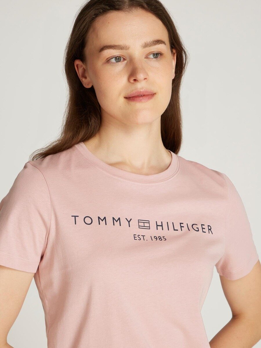 Футболка TOMMY HILFIGER, размер S, розовый — фото 1