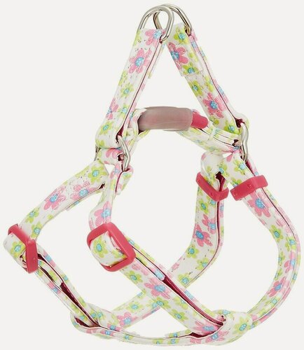 Изображение товара Шлейка для собак мелких пород Japan Premium Pet с двойной фиксацией антисрыв и силиконовым креплением, розовая