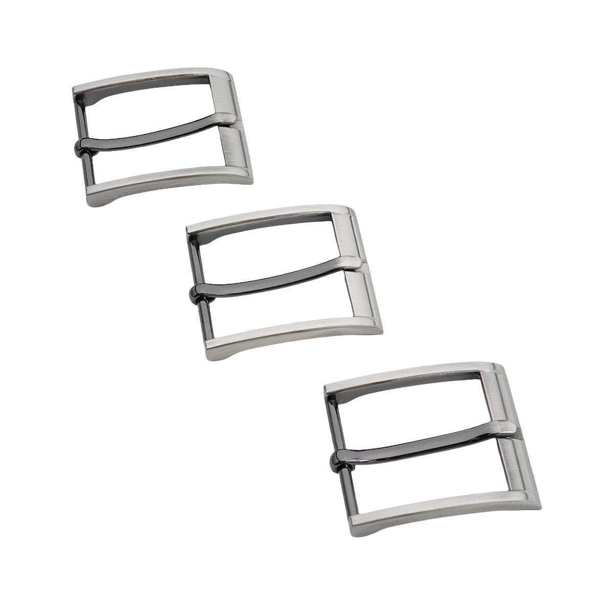 Пряжка для ремня, 35 мм, 3 шт, цвет тёмный никель, металл, Айрис — фото 1